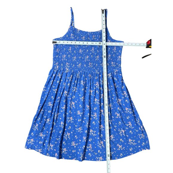 Adorable SO Blue Pink Sundress Size XXL Smocked Bodice Beach Resort Style - Picture 7 of 8